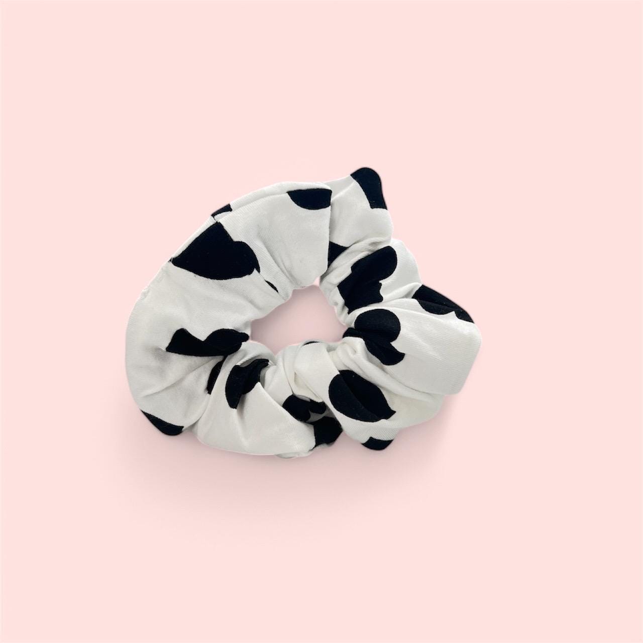 Paw Print Scrunchie – White Cotton Paw Print Hair Accessory