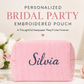 Personalized Embroidered Seersucker Bag, Embroidered | Handmade & Personalized Pouch