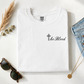 "The Blood" Embroidered Cross T-Shirt | Faith-Based Christian Tee | Comfort Colors Garment-Dyed Shirt | Minimalist Religious Apparel Gift