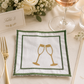 Personalized Scalloped Cocktail Napkins | Custom Embroidered Monogram | Wedding, Bachelorette & Bridal Shower Linens