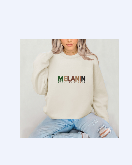 Melanin Sweatshirt – Black Girl Magic Melanin Drip Sweatshirt | Melanin Crewneck