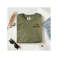 Chasing Waves Embroidered Unisex T-Shirt | Retro Sunburst Beach Tee