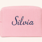 Personalized Embroidered Seersucker Bag, Embroidered | Handmade & Personalized Pouch