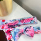 Handmade Pink Floral Headband – Twist Knot Boho Hair Accessory