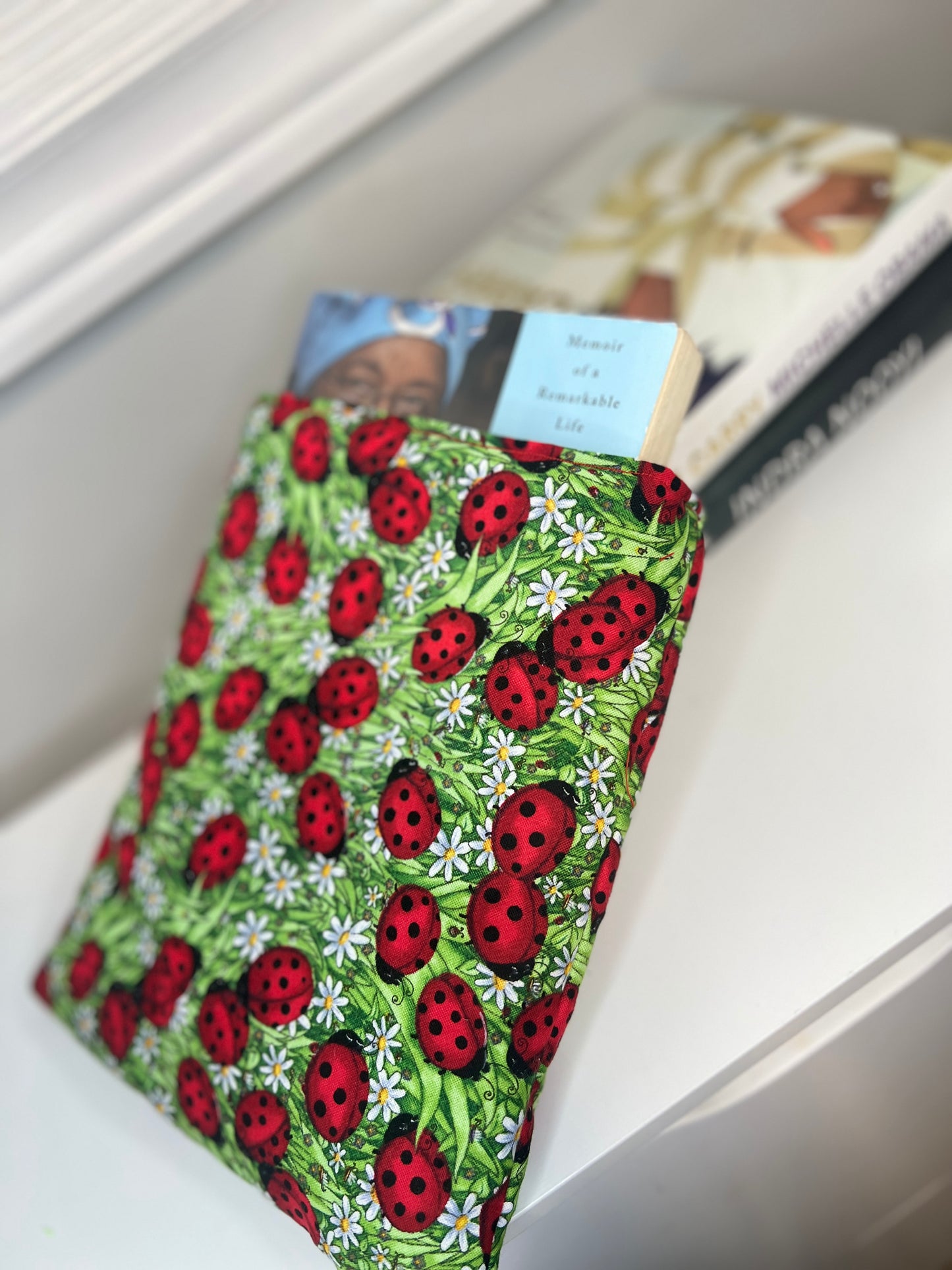 🐞 Ladybug Book Sleeve | Handmade Kindle Case – Cute & Eco-Friendly