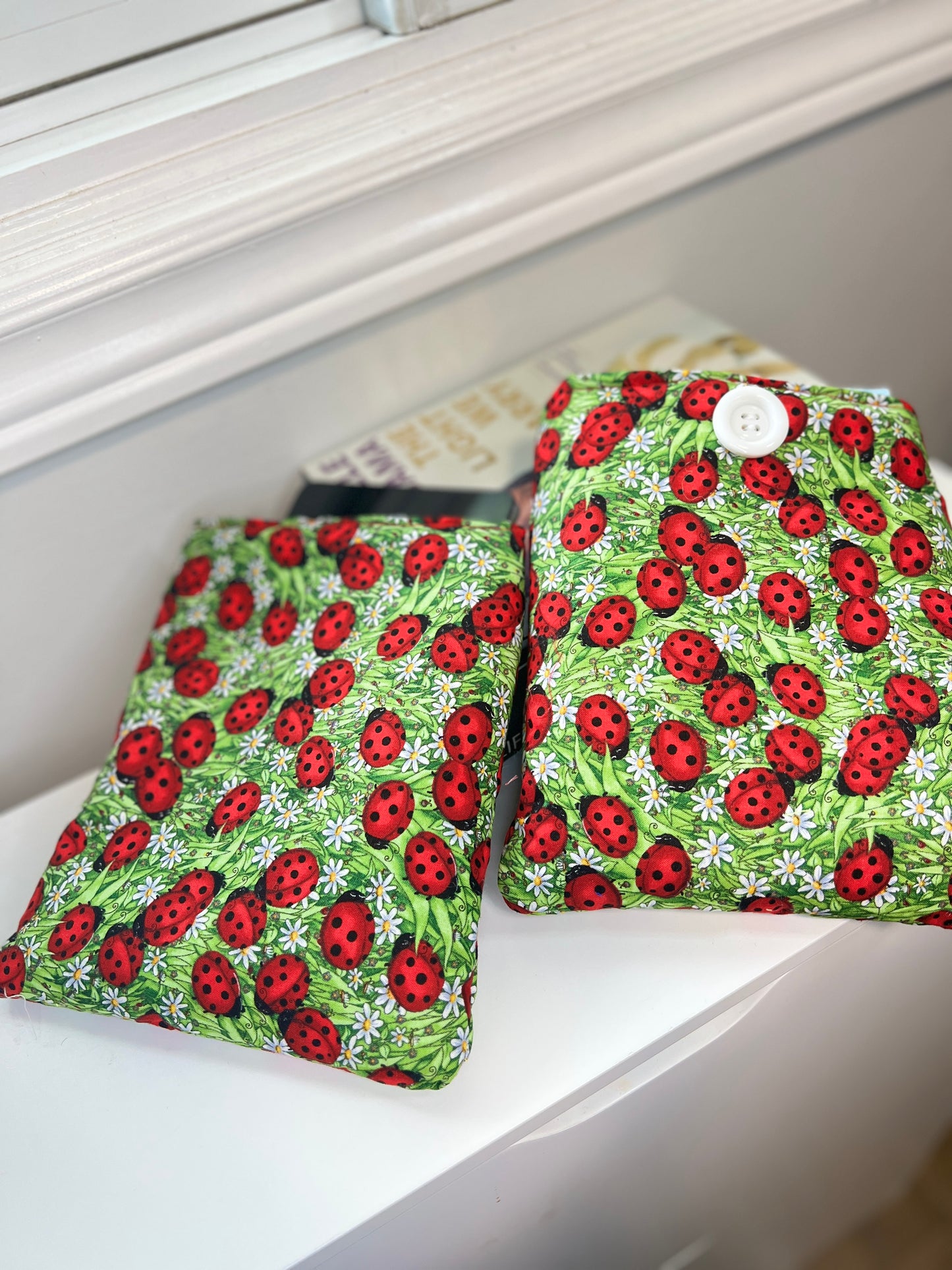 🐞 Ladybug Book Sleeve | Handmade Kindle Case – Cute & Eco-Friendly