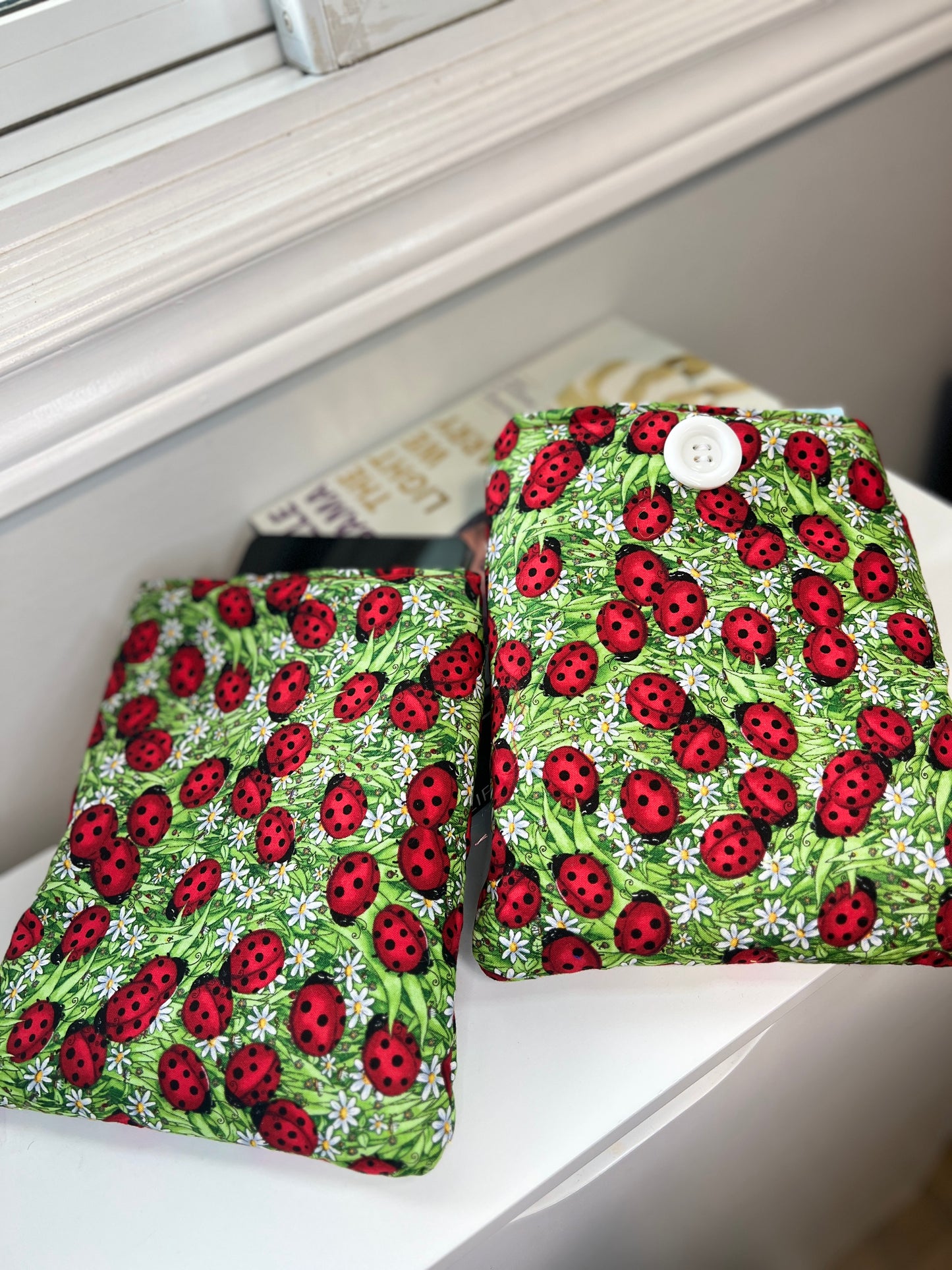 🐞 Ladybug Book Sleeve | Handmade Kindle Case – Cute & Eco-Friendly