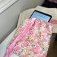 Plot Twist Pink Floral Book/E-Reader Sleeve – Handmade, Protective & Stylish