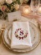 Personalized Monogram Dinner Napkins set of 4 | Custom Embroidered Wedding Table Linens