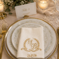 Personalized Monogram Dinner Napkins set of 4 | Custom Embroidered Wedding Table Linens