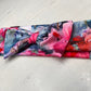 Handmade Pink Floral headband | Twist Knot Hair Accessory for Women | Stretchy Boho Hairband for Everyday Wear