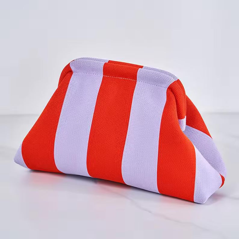 Striped Clutch Bag