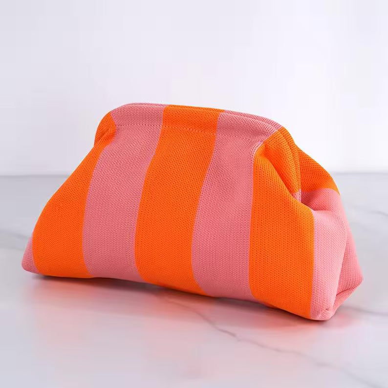 Striped Clutch Bag