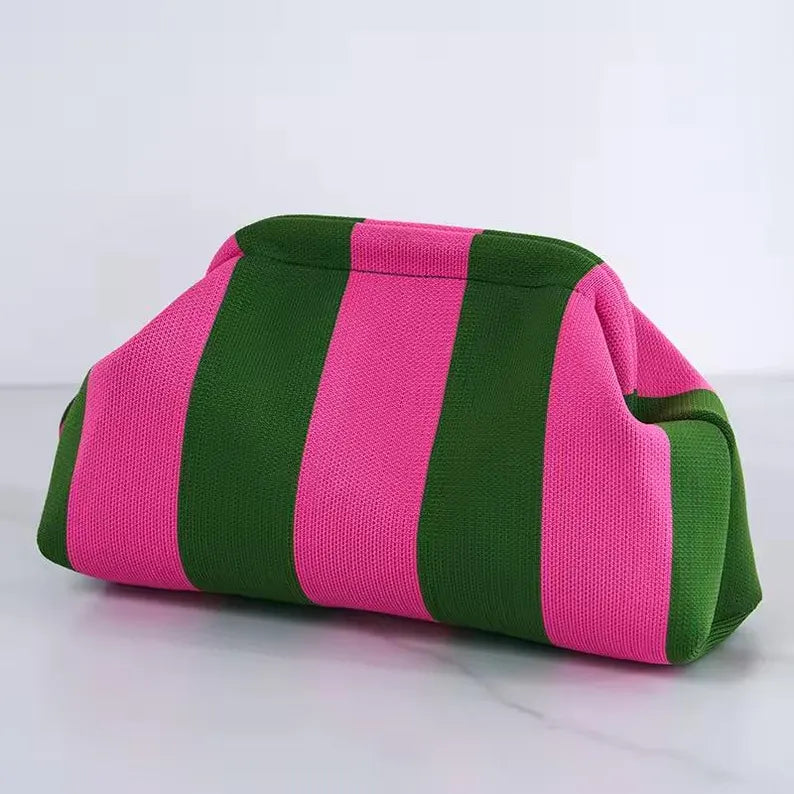 Striped Clutch Bag
