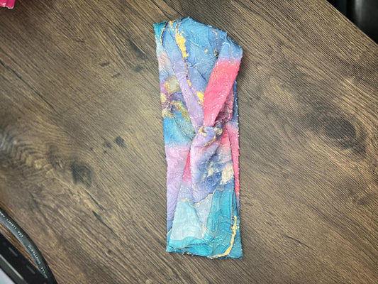Handmade Multicolor Twist Headband | Soft Stretchy Jersey Hair Accessory | Comfortable Non-Slip Turban Style Headwrap for Women