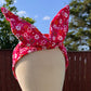 Gift for her Corduroy wire headband | Pink flowery headband| Twist headband
