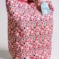 Handmade Pink Floral Corduroy Tote Bag | Eco-Friendly Reusable Shopping Bag | Stylish everyday carryall for women