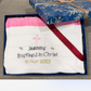 Custom personalized blankets embroidered with names, initials, birth details
